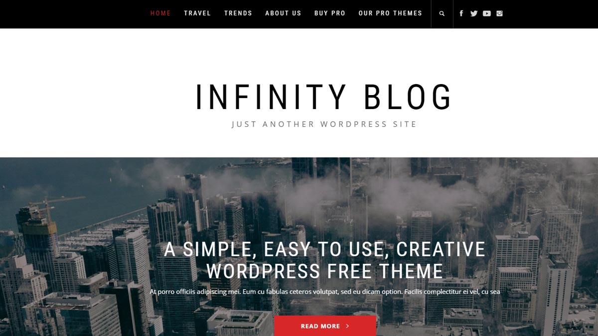 wordpress responsive themes - infinity blog