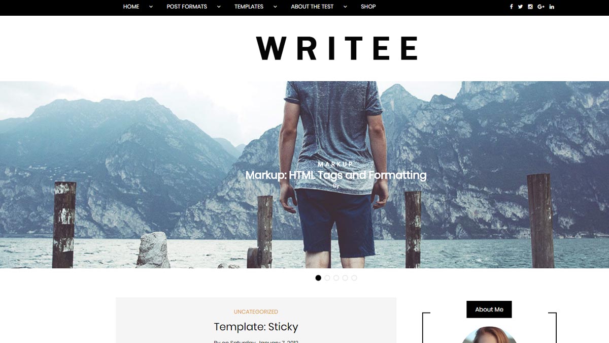 wordpress templates - writtee
